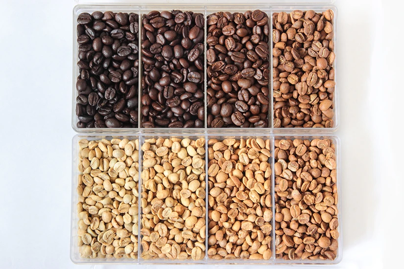 انواع رست قهوه از قهوه سبز خام تا قهوه دارک